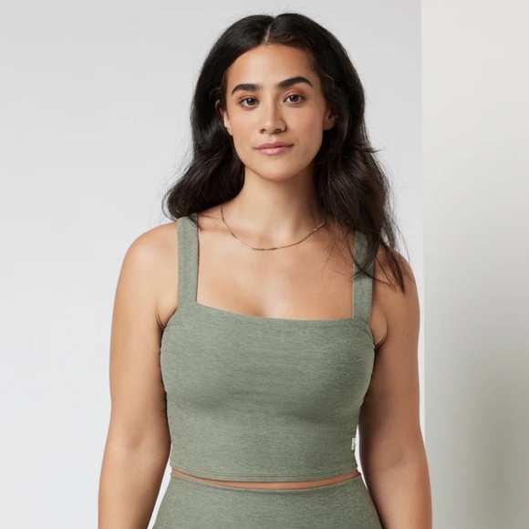 Vuori Elevation Square Neck Tank, Pistachio Heather XS - Picture 2 of 8